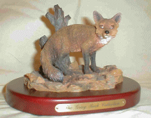 Handpainted resin Fox figurine WB animal mascot collectible gift